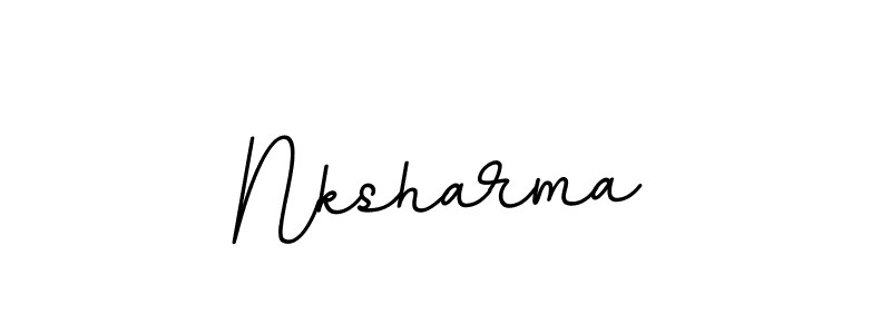 Nksharma stylish signature style. Best Handwritten Sign (BallpointsItalic-DORy9) for my name. Handwritten Signature Collection Ideas for my name Nksharma. Nksharma signature style 11 images and pictures png