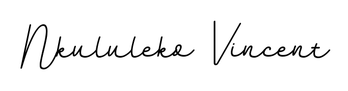 The BallpointsItalic-DORy9 font transforms the name Nkululeko Vincent into an executive sign with sharp precision and distinguished character. Nkululeko Vincent signature style 11 images and pictures png