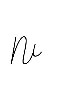 Make a beautiful signature design for name Nl. With this signature (BallpointsItalic-DORy9) style, you can create a handwritten signature for free. Nl signature style 11 images and pictures png