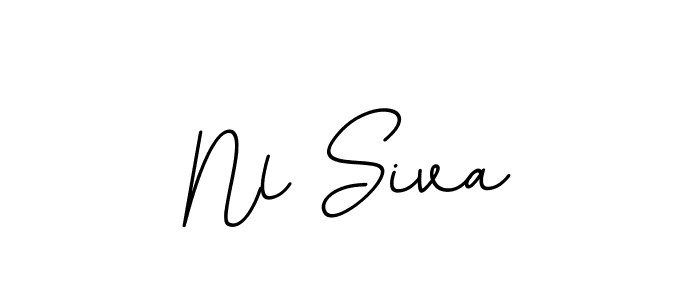 How to make Nl Siva name signature. Use BallpointsItalic-DORy9 style for creating short signs online. This is the latest handwritten sign. Nl Siva signature style 11 images and pictures png