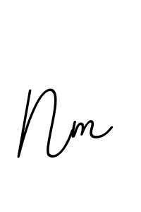 How to make Nm name signature. Use BallpointsItalic-DORy9 style for creating short signs online. This is the latest handwritten sign. Nm signature style 11 images and pictures png
