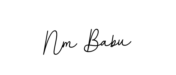 You can use this online signature creator to create a handwritten signature for the name Nm Babu. This is the best online autograph maker. Nm Babu signature style 11 images and pictures png