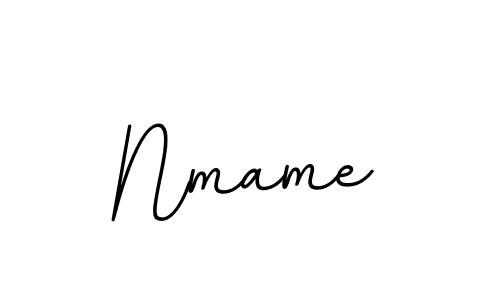 Make a beautiful signature design for name Nmame. With this signature (BallpointsItalic-DORy9) style, you can create a handwritten signature for free. Nmame signature style 11 images and pictures png