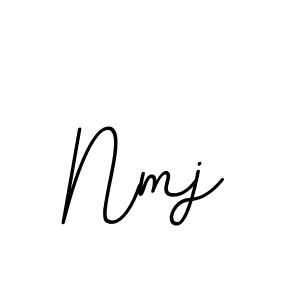 Make a beautiful signature design for name Nmj. With this signature (BallpointsItalic-DORy9) style, you can create a handwritten signature for free. Nmj signature style 11 images and pictures png