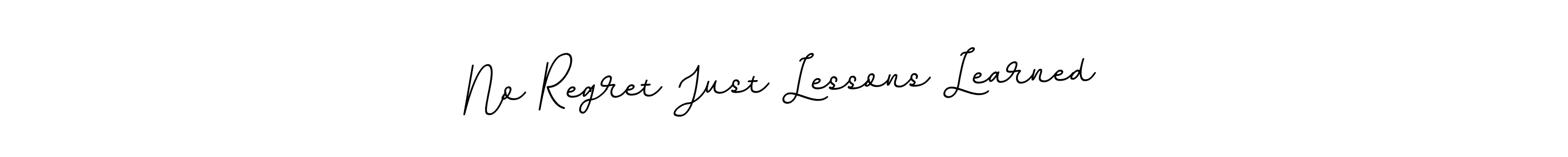 How to make No Regret Just Lessons Learned name signature. Use BallpointsItalic-DORy9 style for creating short signs online. This is the latest handwritten sign. No Regret Just Lessons Learned signature style 11 images and pictures png