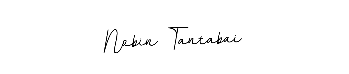 You should practise on your own different ways (BallpointsItalic-DORy9) to write your name (Nobin Tantabai) in signature. don't let someone else do it for you. Nobin Tantabai signature style 11 images and pictures png