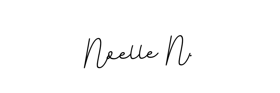 The best way (BallpointsItalic-DORy9) to make a short signature is to pick only two or three words in your name. The name Noelle N. include a total of six letters. For converting this name. Noelle N. signature style 11 images and pictures png