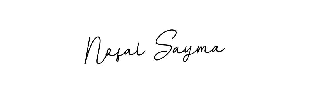 BallpointsItalic-DORy9 is a professional signature style that is perfect for those who want to add a touch of class to their signature. It is also a great choice for those who want to make their signature more unique. Get Nofal Sayma name to fancy signature for free. Nofal Sayma signature style 11 images and pictures png