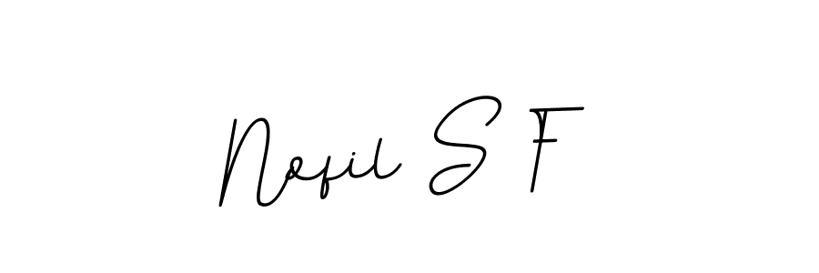 Make a beautiful signature design for name Nofil S F. With this signature (BallpointsItalic-DORy9) style, you can create a handwritten signature for free. Nofil S F signature style 11 images and pictures png