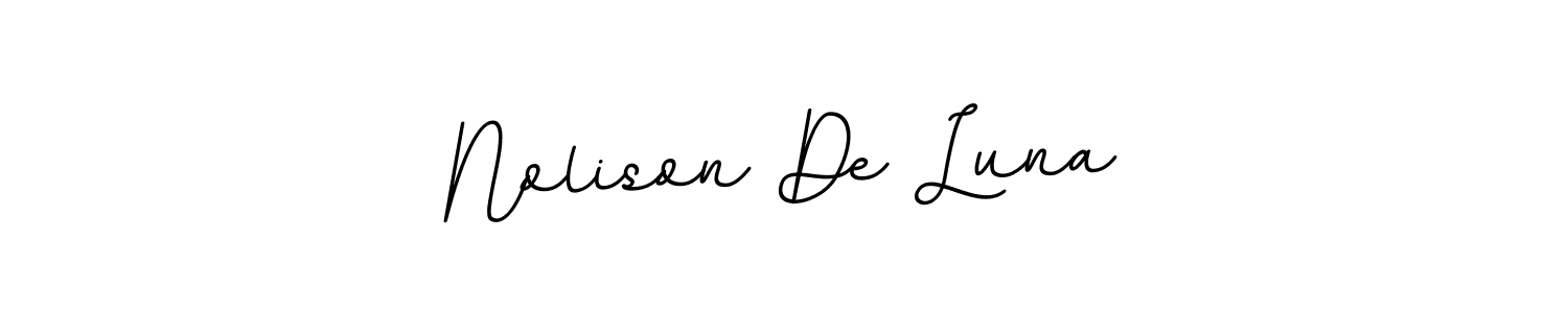 Also we have Nolison De Luna name is the best signature style. Create professional handwritten signature collection using BallpointsItalic-DORy9 autograph style. Nolison De Luna signature style 11 images and pictures png