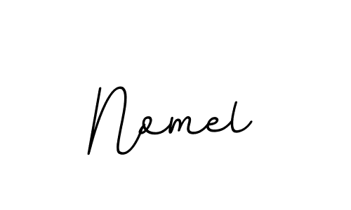 Use a signature maker to create a handwritten signature online. With this signature software, you can design (BallpointsItalic-DORy9) your own signature for name Nomel. Nomel signature style 11 images and pictures png