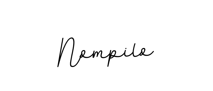 Create a beautiful signature design for name Nompilo. With this signature (BallpointsItalic-DORy9) fonts, you can make a handwritten signature for free. Nompilo signature style 11 images and pictures png