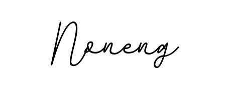 A timeless handwritten aesthetic for Noneng. The BallpointsItalic-DORy9 font gives your signature a handcrafted feel with natural curves. Noneng signature style 11 images and pictures png