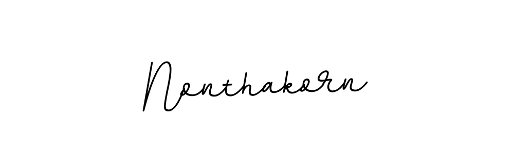 if you are searching for the best signature style for your name Nonthakorn. so please give up your signature search. here we have designed multiple signature styles  using BallpointsItalic-DORy9. Nonthakorn signature style 11 images and pictures png