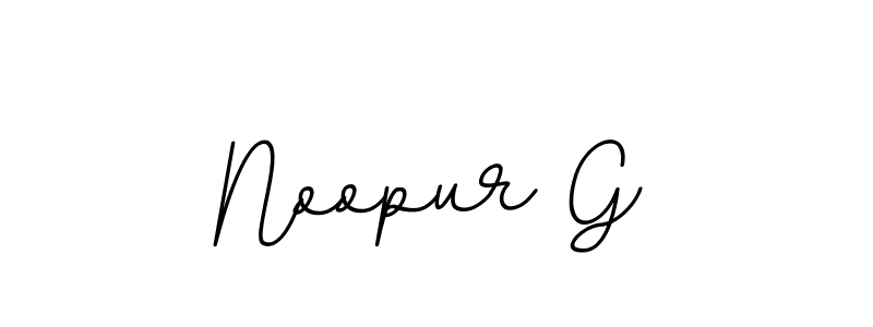 How to make Noopur G name signature. Use BallpointsItalic-DORy9 style for creating short signs online. This is the latest handwritten sign. Noopur G signature style 11 images and pictures png