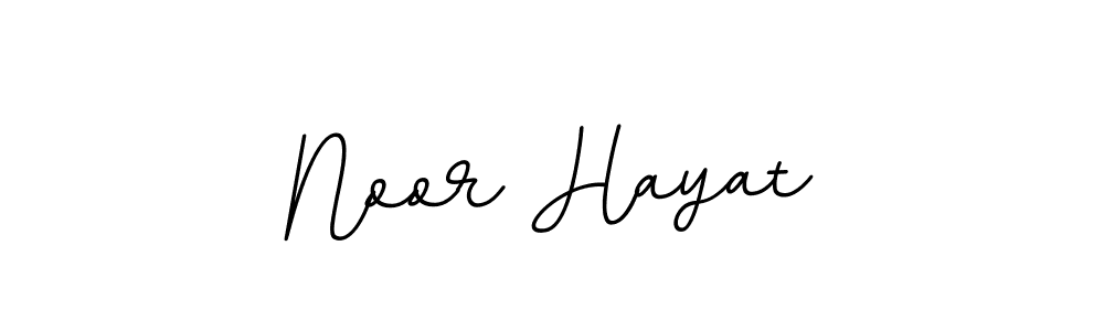 Create a beautiful signature design for name Noor Hayat. With this signature (BallpointsItalic-DORy9) fonts, you can make a handwritten signature for free. Noor Hayat signature style 11 images and pictures png