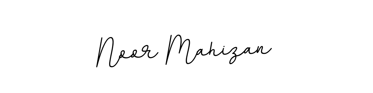 Create a beautiful signature design for name Noor Mahizan. With this signature (BallpointsItalic-DORy9) fonts, you can make a handwritten signature for free. Noor Mahizan signature style 11 images and pictures png