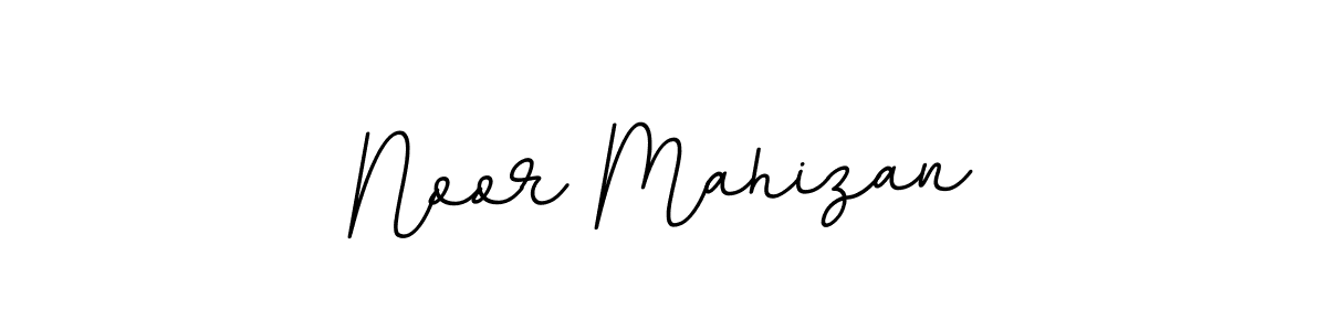 Create a beautiful signature design for name Noor Mahizan. With this signature (BallpointsItalic-DORy9) fonts, you can make a handwritten signature for free. Noor Mahizan signature style 11 images and pictures png