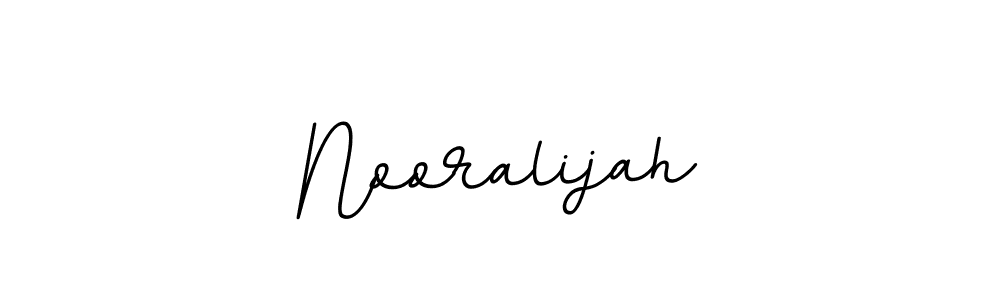 You should practise on your own different ways (BallpointsItalic-DORy9) to write your name (Nooralijah) in signature. don't let someone else do it for you. Nooralijah signature style 11 images and pictures png
