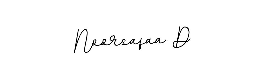 How to make Noorsafaa D name signature. Use BallpointsItalic-DORy9 style for creating short signs online. This is the latest handwritten sign. Noorsafaa D signature style 11 images and pictures png