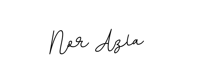 Use a signature maker to create a handwritten signature online. With this signature software, you can design (BallpointsItalic-DORy9) your own signature for name Nor Azla. Nor Azla signature style 11 images and pictures png