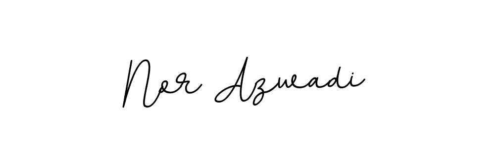 This is the best signature style for the Nor Azwadi name. Also you like these signature font (BallpointsItalic-DORy9). Mix name signature. Nor Azwadi signature style 11 images and pictures png