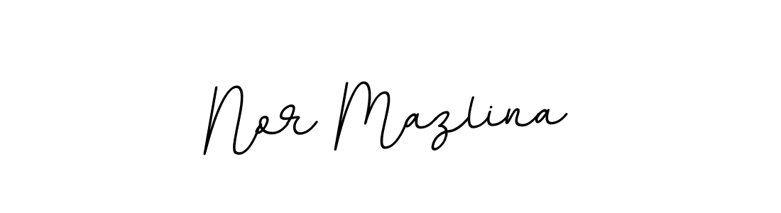 Nor Mazlina stylish signature style. Best Handwritten Sign (BallpointsItalic-DORy9) for my name. Handwritten Signature Collection Ideas for my name Nor Mazlina. Nor Mazlina signature style 11 images and pictures png