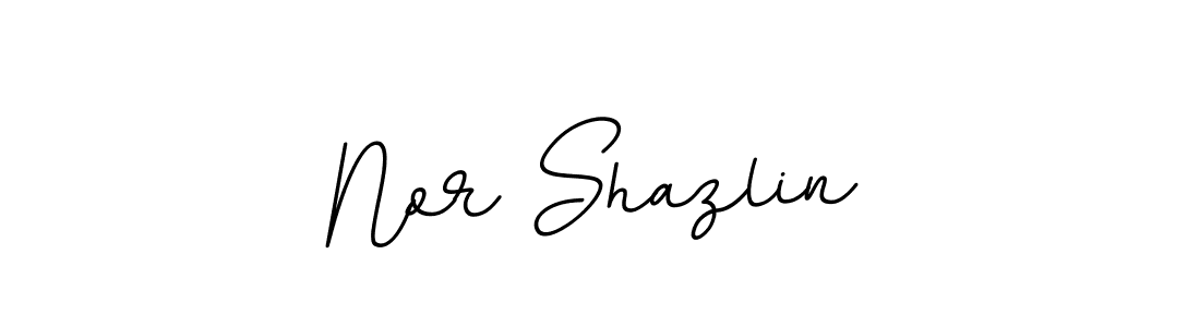 The best way (BallpointsItalic-DORy9) to make a short signature is to pick only two or three words in your name. The name Nor Shazlin include a total of six letters. For converting this name. Nor Shazlin signature style 11 images and pictures png