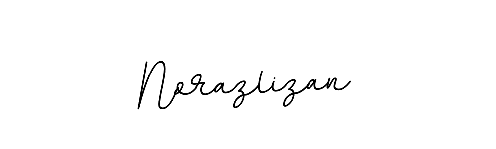 How to make Norazlizan name signature. Use BallpointsItalic-DORy9 style for creating short signs online. This is the latest handwritten sign. Norazlizan signature style 11 images and pictures png