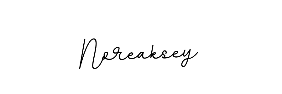Use a signature maker to create a handwritten signature online. With this signature software, you can design (BallpointsItalic-DORy9) your own signature for name Noreaksey. Noreaksey signature style 11 images and pictures png