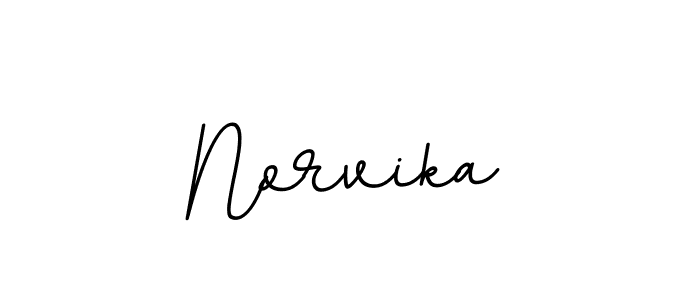How to make Norvika name signature. Use BallpointsItalic-DORy9 style for creating short signs online. This is the latest handwritten sign. Norvika signature style 11 images and pictures png