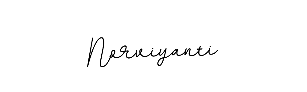 Use a signature maker to create a handwritten signature online. With this signature software, you can design (BallpointsItalic-DORy9) your own signature for name Norviyanti. Norviyanti signature style 11 images and pictures png