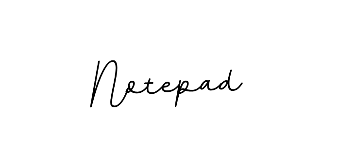 Create a beautiful signature design for name Notepad. With this signature (BallpointsItalic-DORy9) fonts, you can make a handwritten signature for free. Notepad signature style 11 images and pictures png