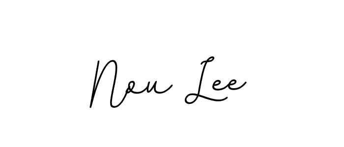 The best way (BallpointsItalic-DORy9) to make a short signature is to pick only two or three words in your name. The name Nou Lee include a total of six letters. For converting this name. Nou Lee signature style 11 images and pictures png