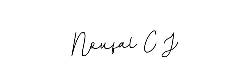 Make a beautiful signature design for name Noufal C J. With this signature (BallpointsItalic-DORy9) style, you can create a handwritten signature for free. Noufal C J signature style 11 images and pictures png