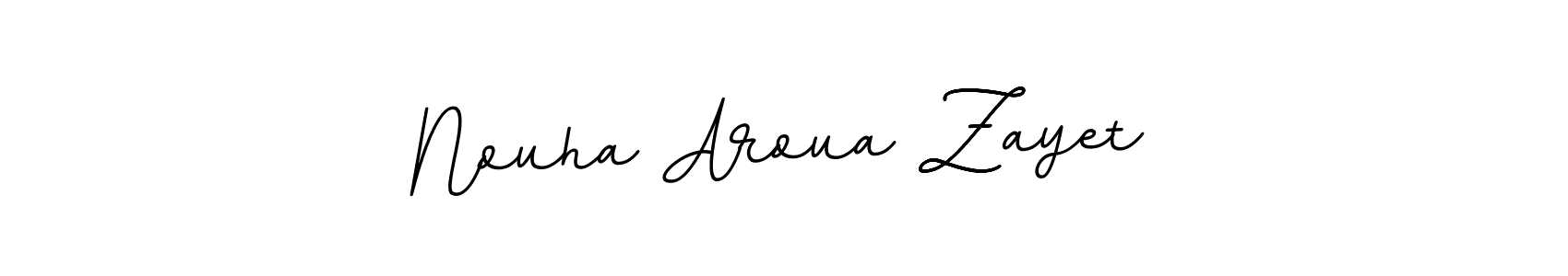 Create a beautiful signature design for name Nouha Aroua Zayet. With this signature (BallpointsItalic-DORy9) fonts, you can make a handwritten signature for free. Nouha Aroua Zayet signature style 11 images and pictures png