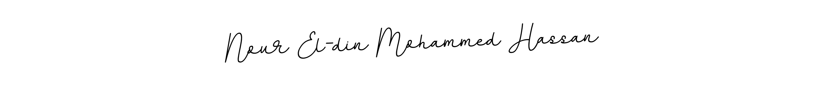 Create a beautiful signature design for name Nour El-din Mohammed Hassan. With this signature (BallpointsItalic-DORy9) fonts, you can make a handwritten signature for free. Nour El-din Mohammed Hassan signature style 11 images and pictures png