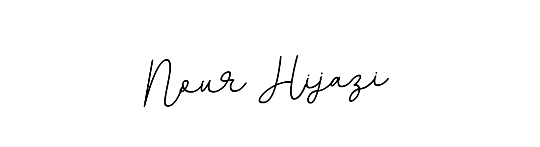 The best way (BallpointsItalic-DORy9) to make a short signature is to pick only two or three words in your name. The name Nour Hijazi include a total of six letters. For converting this name. Nour Hijazi signature style 11 images and pictures png