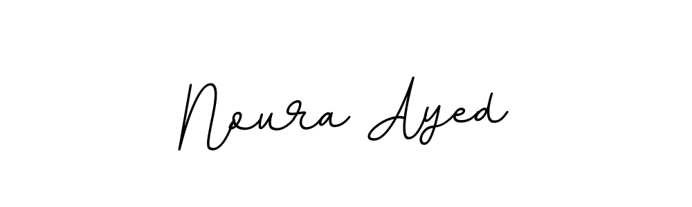 How to make Noura Ayed name signature. Use BallpointsItalic-DORy9 style for creating short signs online. This is the latest handwritten sign. Noura Ayed signature style 11 images and pictures png