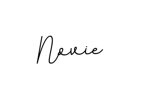 How to make Novie name signature. Use BallpointsItalic-DORy9 style for creating short signs online. This is the latest handwritten sign. Novie signature style 11 images and pictures png