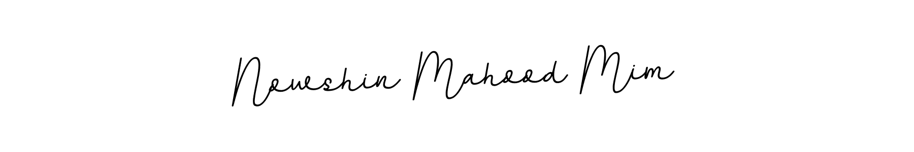 Design your own signature with our free online signature maker. With this signature software, you can create a handwritten (BallpointsItalic-DORy9) signature for name Nowshin Mahood Mim. Nowshin Mahood Mim signature style 11 images and pictures png
