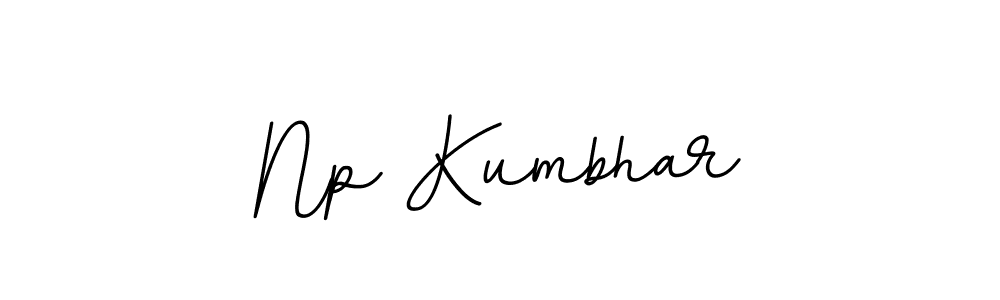 How to make Np Kumbhar name signature. Use BallpointsItalic-DORy9 style for creating short signs online. This is the latest handwritten sign. Np Kumbhar signature style 11 images and pictures png