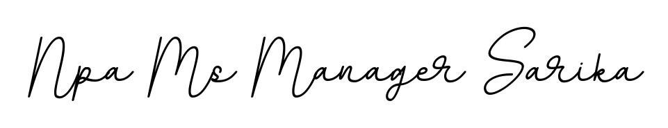 Try this chic Npa Ms Manager Sarika handwritten sign style. Using BallpointsItalic-DORy9 font elements, it gives your name a sleek, memorable identity. Npa Ms Manager Sarika signature style 11 images and pictures png