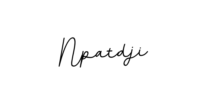 You should practise on your own different ways (BallpointsItalic-DORy9) to write your name (Npatdji) in signature. don't let someone else do it for you. Npatdji signature style 11 images and pictures png