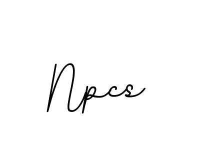 Create a beautiful signature design for name Npcs. With this signature (BallpointsItalic-DORy9) fonts, you can make a handwritten signature for free. Npcs signature style 11 images and pictures png