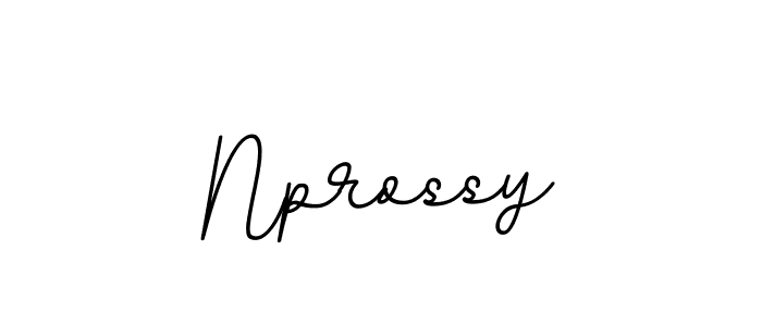 You should practise on your own different ways (BallpointsItalic-DORy9) to write your name (Nprossy) in signature. don't let someone else do it for you. Nprossy signature style 11 images and pictures png