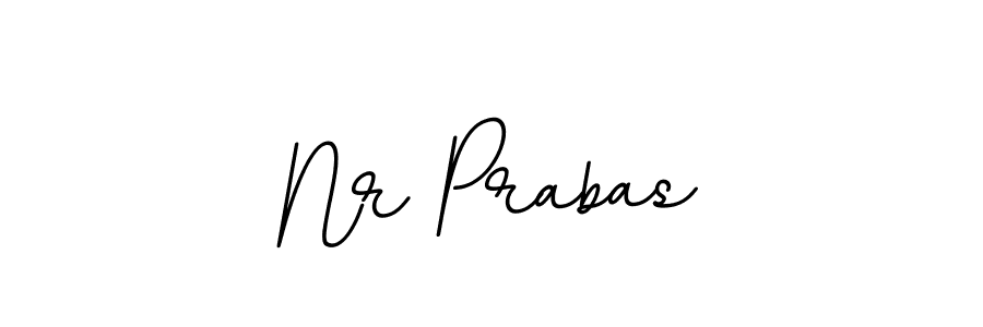 How to make Nr Prabas name signature. Use BallpointsItalic-DORy9 style for creating short signs online. This is the latest handwritten sign. Nr Prabas signature style 11 images and pictures png