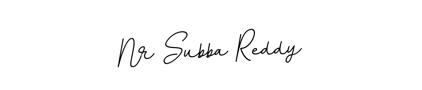Make a beautiful signature design for name Nr Subba Reddy. With this signature (BallpointsItalic-DORy9) style, you can create a handwritten signature for free. Nr Subba Reddy signature style 11 images and pictures png