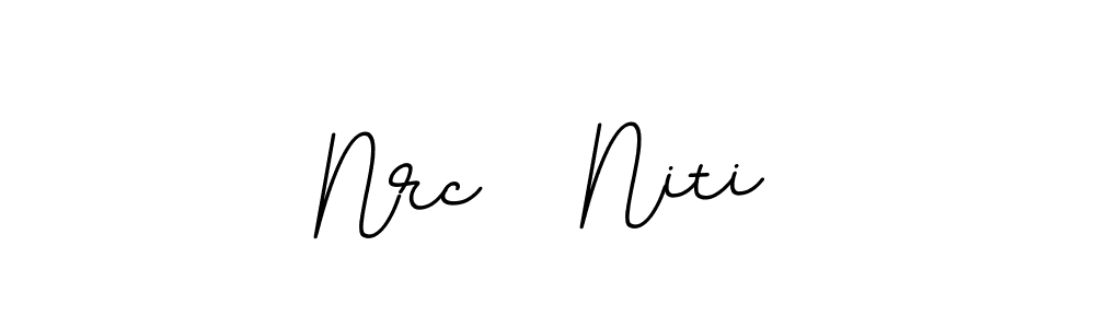 Create a beautiful signature design for name Nrc   Niti. With this signature (BallpointsItalic-DORy9) fonts, you can make a handwritten signature for free. Nrc   Niti signature style 11 images and pictures png