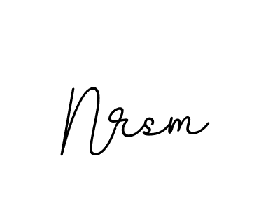 How to make Nrsm name signature. Use BallpointsItalic-DORy9 style for creating short signs online. This is the latest handwritten sign. Nrsm signature style 11 images and pictures png